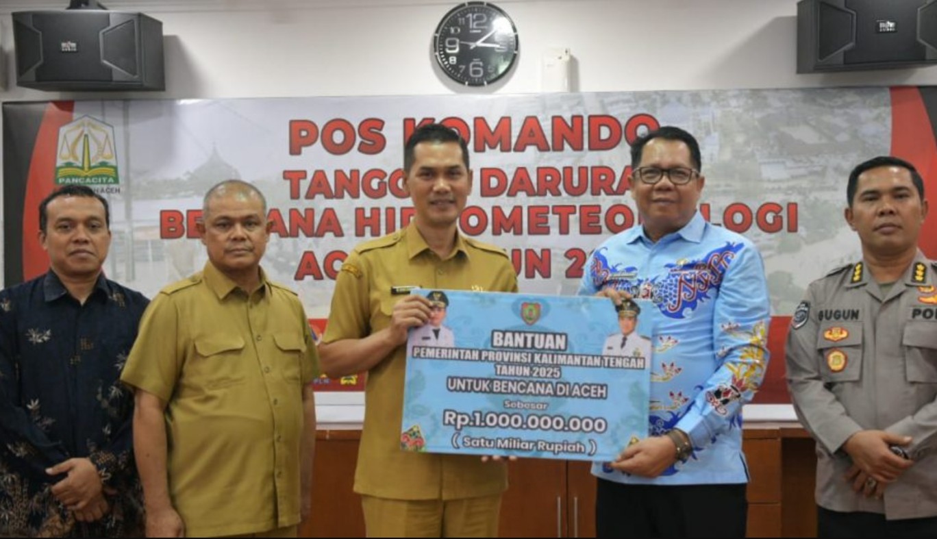Pemrov Aceh Terima Bantuan dari Kalteng Senilai Rp2,81 miliar, Berikut Rinciannya!