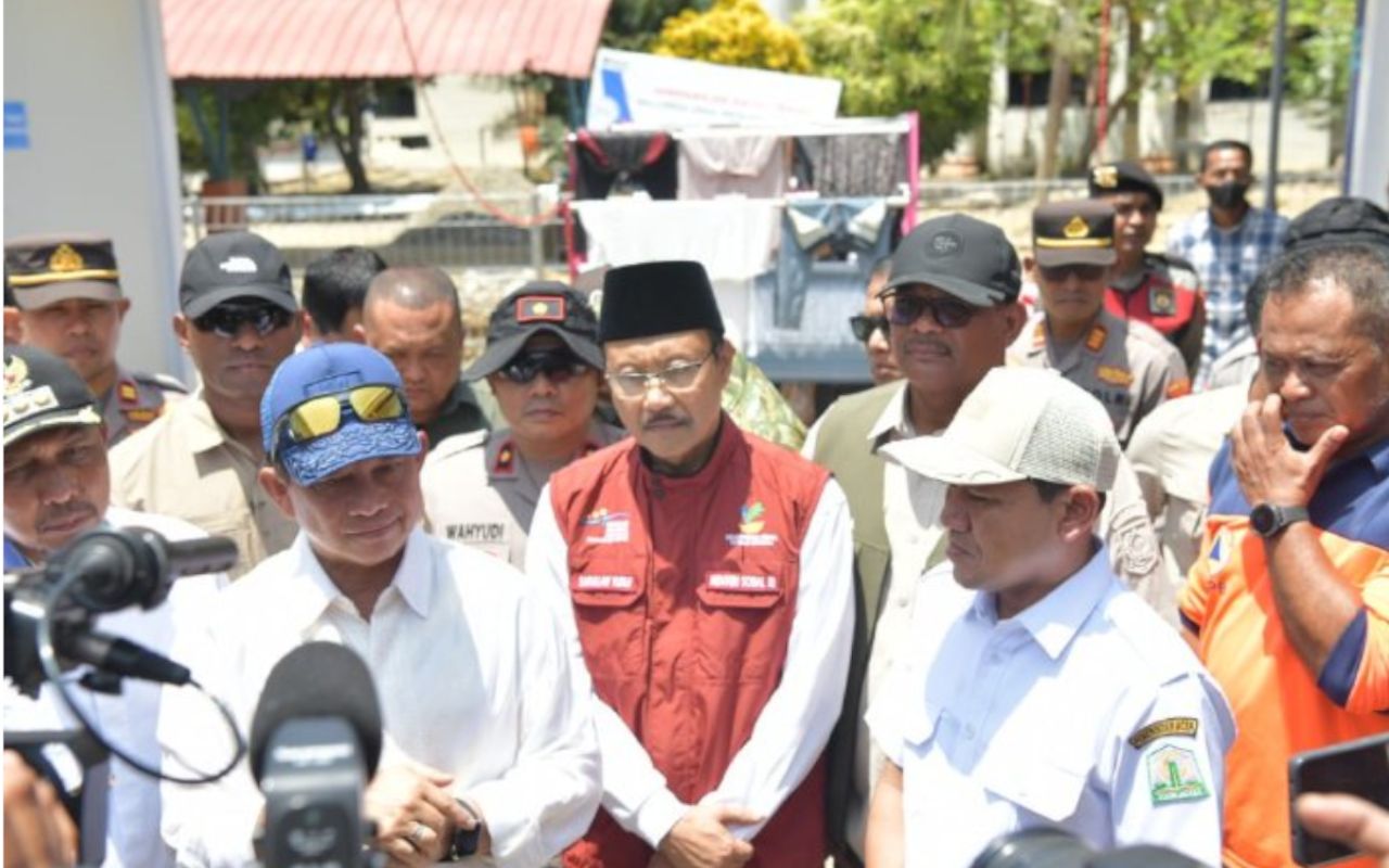 Mendagri-Mensos Tinjau Huntara, Lanjut Kirim Bantuan di Pidie Jaya