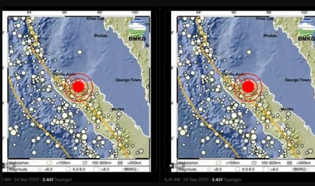 Gempa Dangkal Magnitudo 2.2 Guncang Bener Meriah Aceh, BMKG Imbau Tetap Tenang