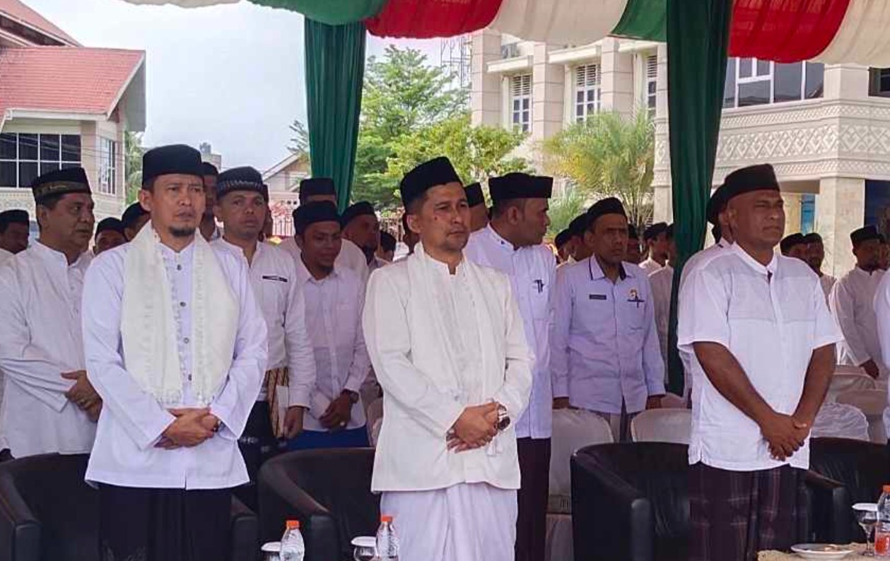 Meski Mendung, Ribuan Santri Aceh Kibarkan Semangat 'Santri Mandiri, Indonesia Berprestasi'