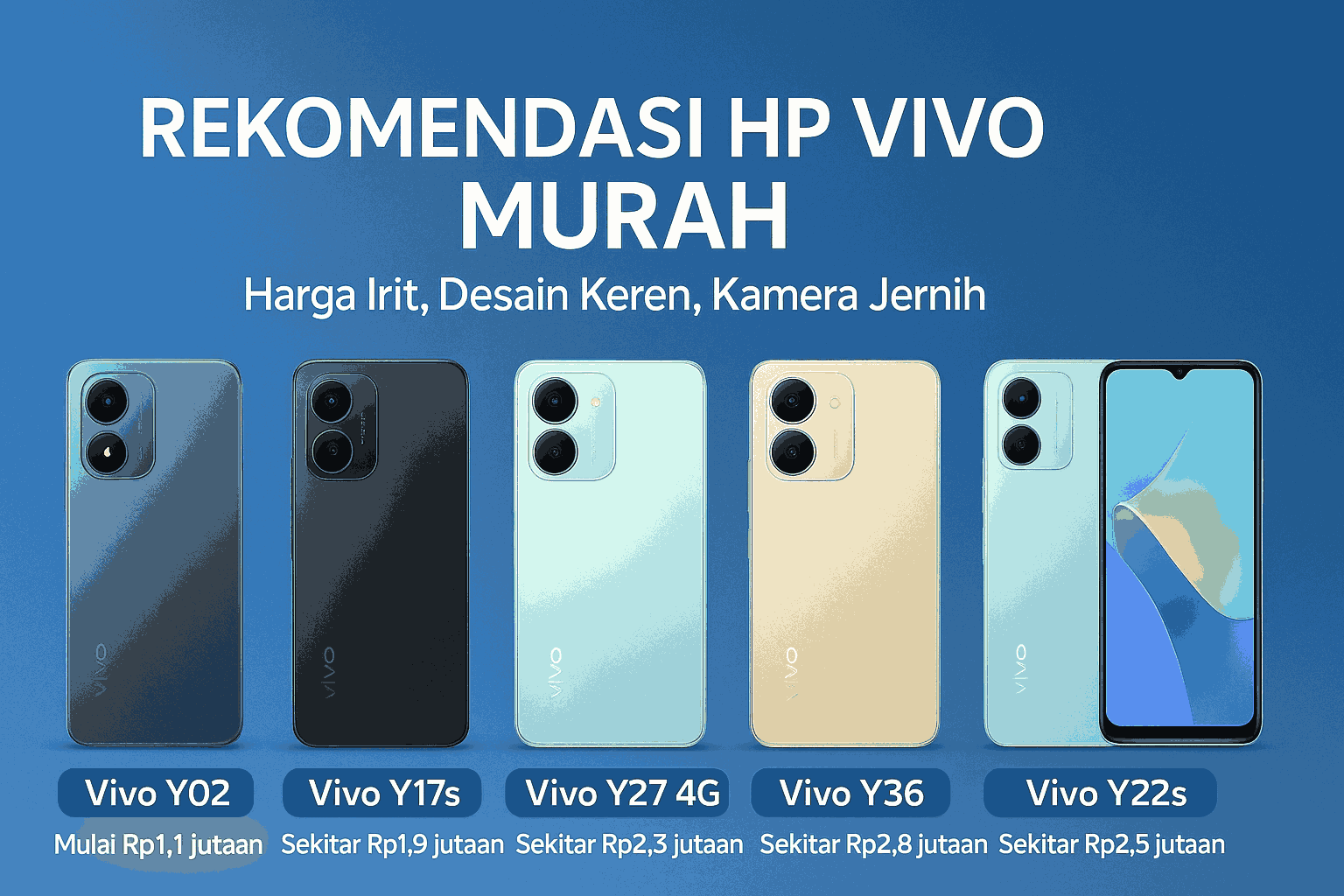 Rekomendasi HP Vivo Murah 2025: Desain Keren, Kamera Jernih, Harga Tetap Irit!