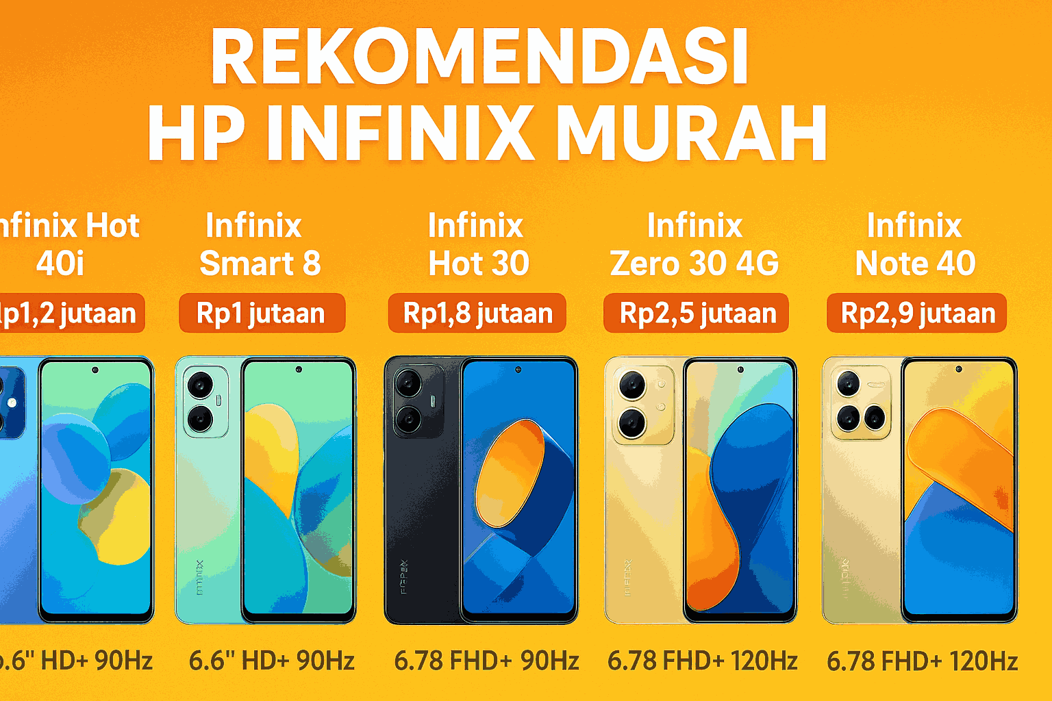 Rekomendasi HP Infinix Murah: Spek Kencang, Harga Bersahabat!