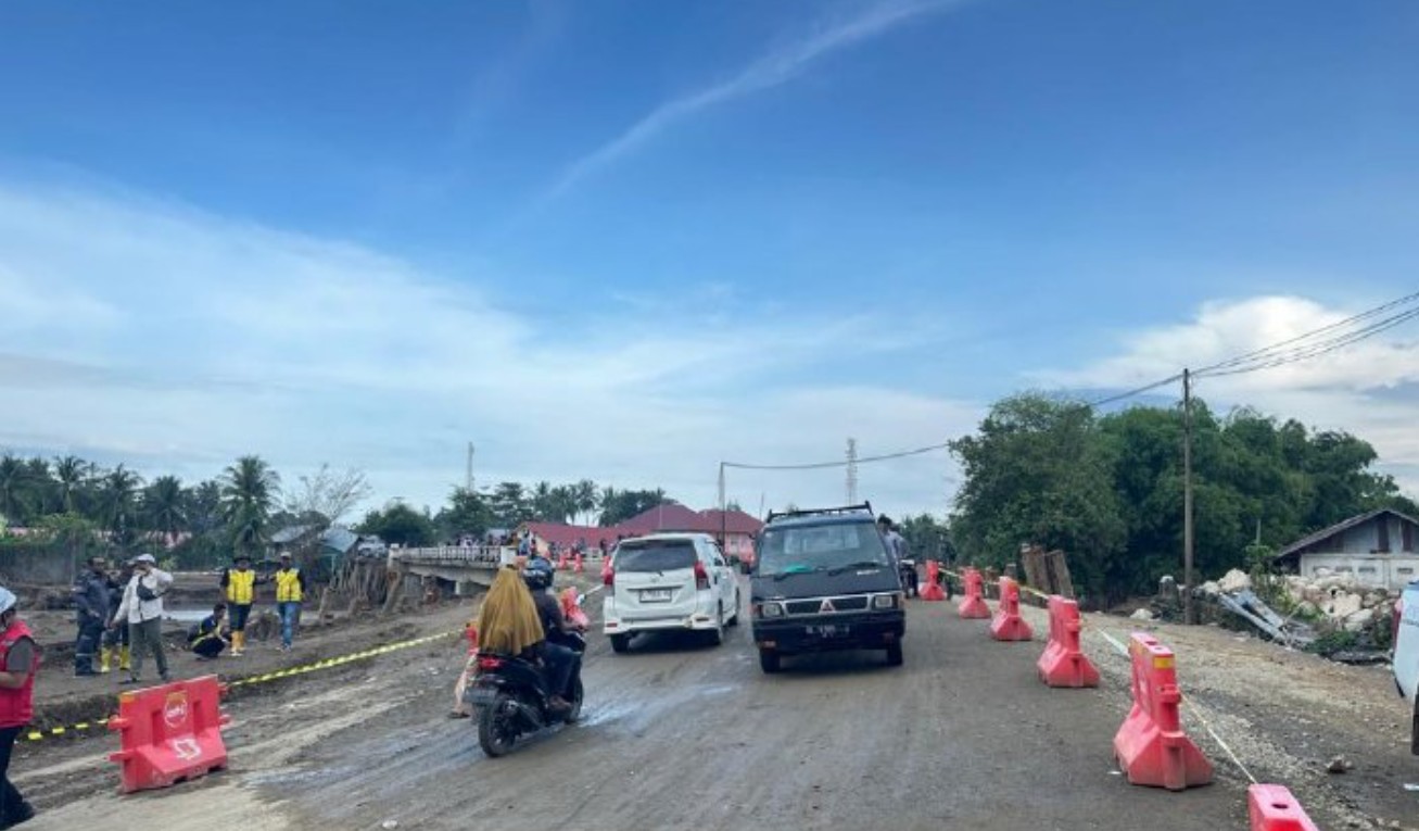 Jembatan Krueng Meureudu Kembali Dibuka, Akses Aceh Timur Berangsur Pulih